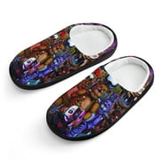 Five Nights at Freddy's Slippers for Kids, Cute Soft Plush Anti-slip Fluffy Fuzzy House Slippers Warm Soft Plush Non-Slip Indoor Outdoor Slip-on Shoes for Boys Girls
